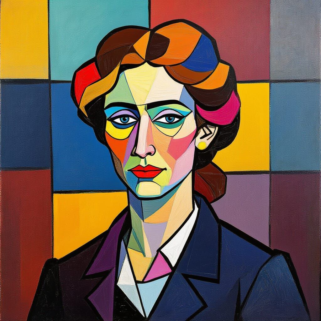 Cubist Portrait of Van Gogh's Imagined Wife