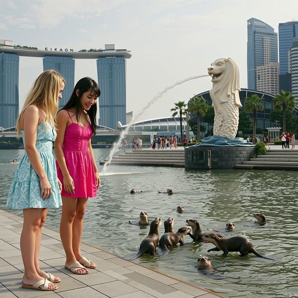 A visit to Singapore (day 4): The Merlion otters