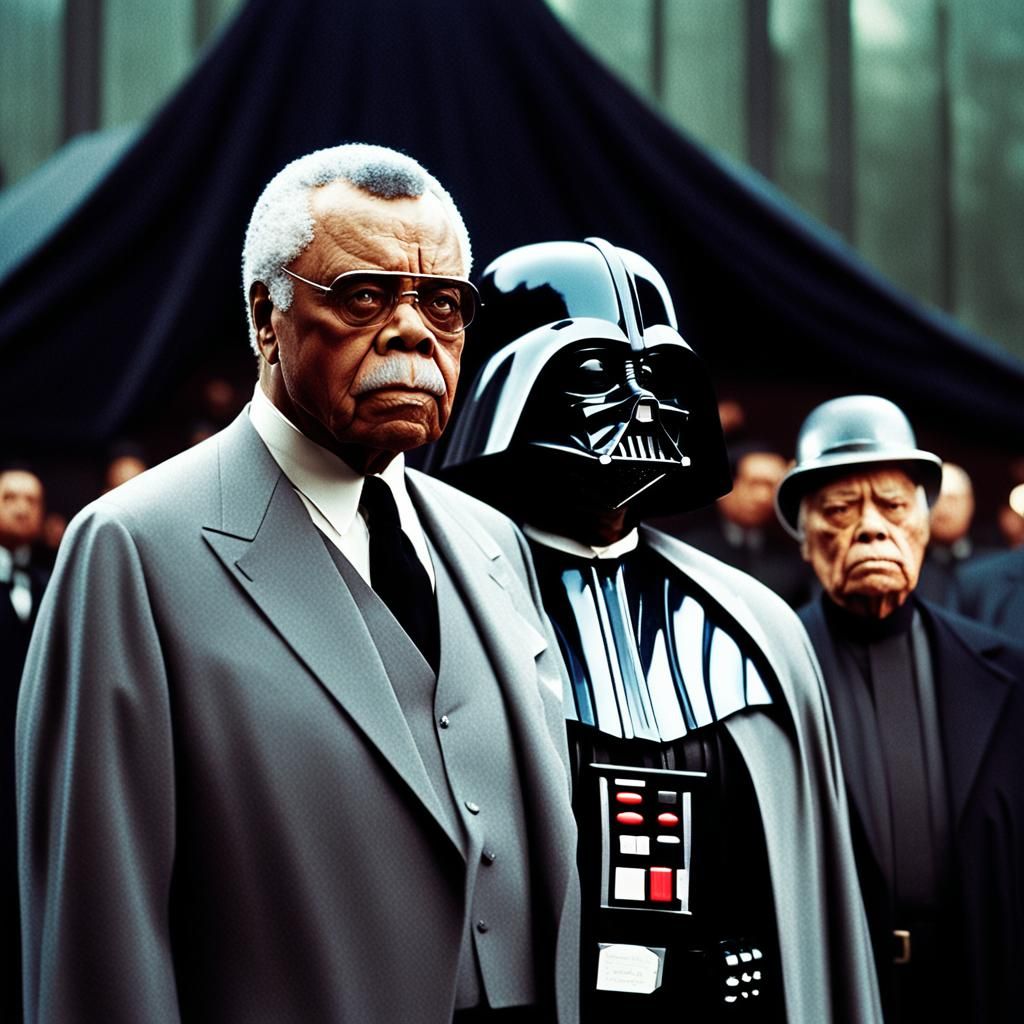 James Earl Jones and Darth Vader at Funeral