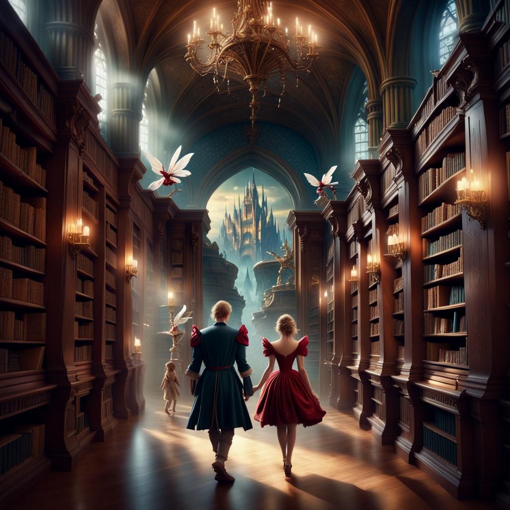 Fairy Tale Characters Emerge from Library Book