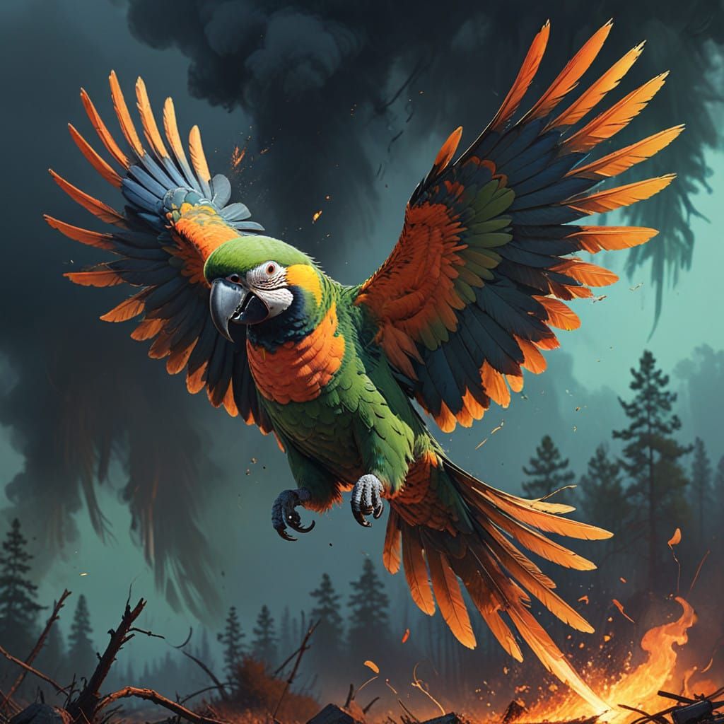 Vibrant Chimera Dives Down with Fierce Intensity in Digital...