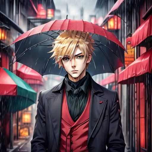 Handsome Anime Boy with Shotgun