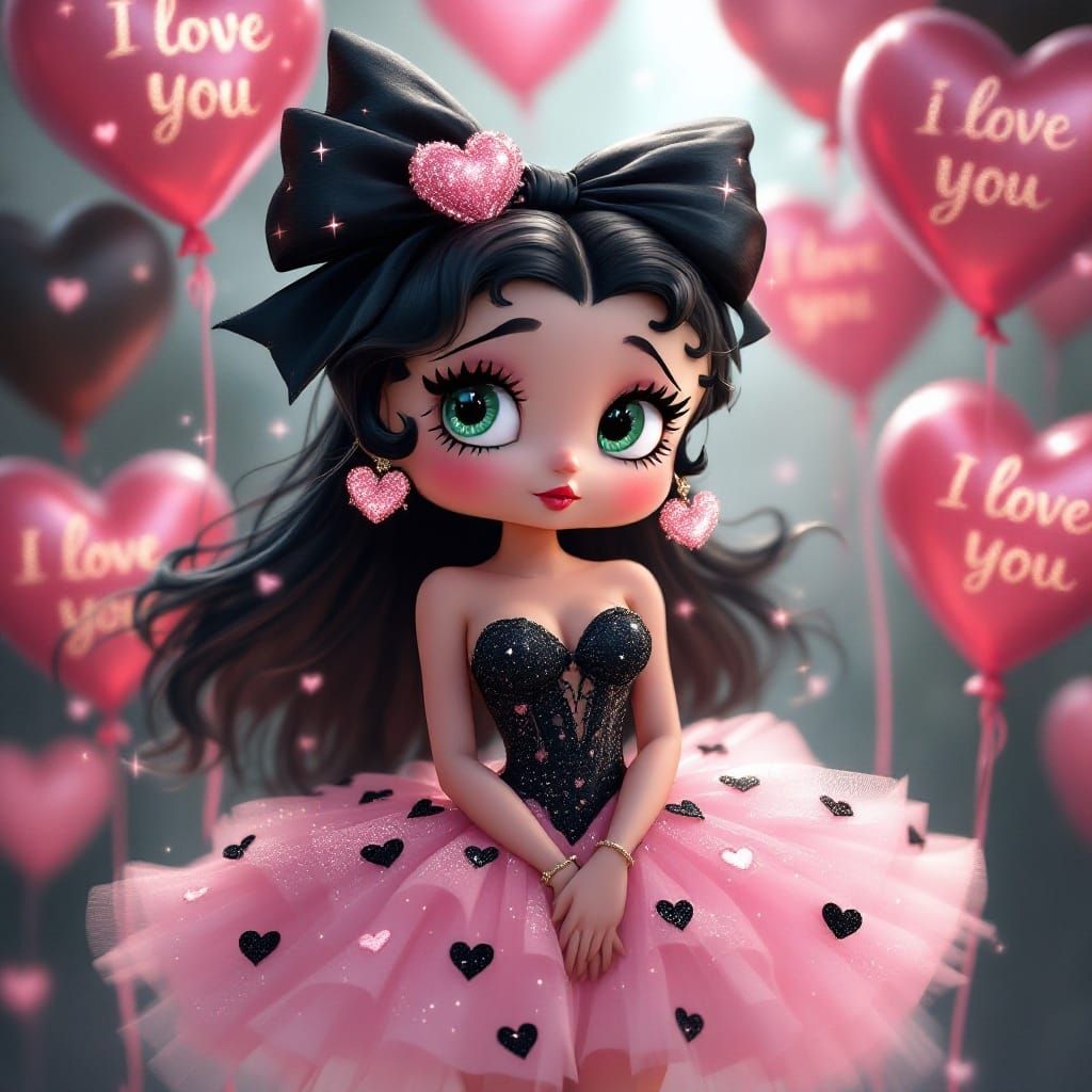 Betty Boop-Inspired Whimsy in Pastel Hues