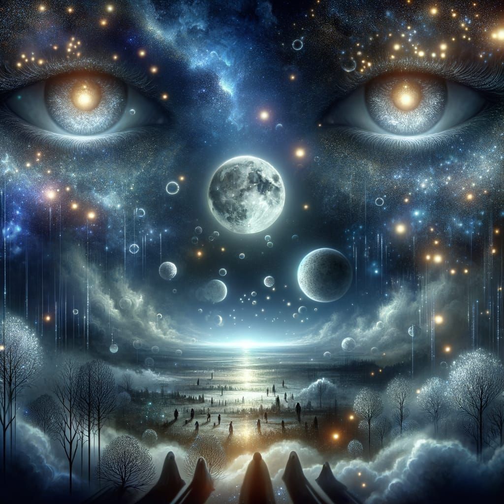 Moonlit Enchantment Under Midnight Skies