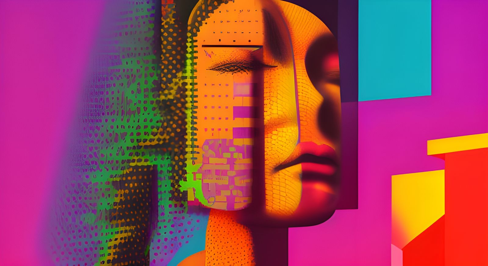 African Mona Lisa in Psy-Fi Vogue Style