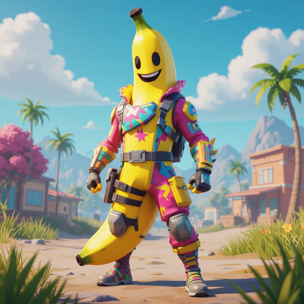 Heroic Banana Character in Fortnite Outfit