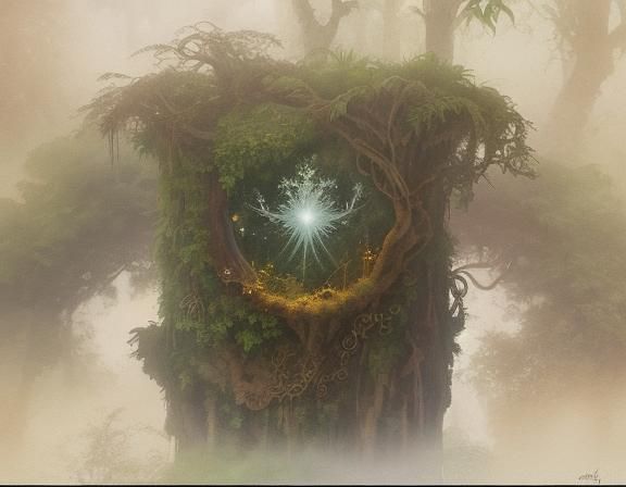 Jungle Chestplate Icon with Watercolor Aura