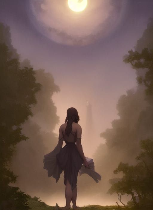 Fantasy Tarot Card: Digital Painting in Photorealistic Style