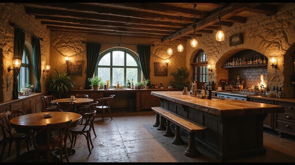 The Prancing Pits: A Hobbit Tavern Scene