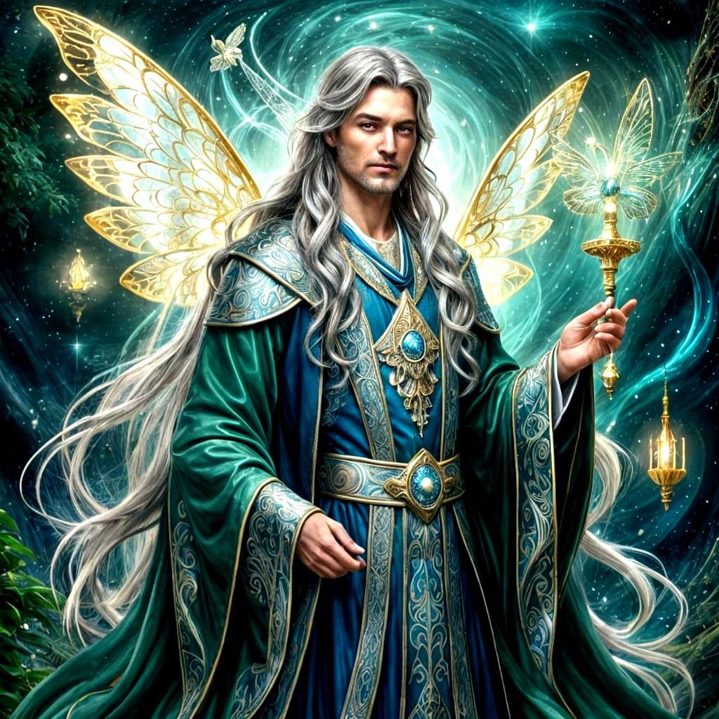 Ethereal Hierophant Fairy with Ancient Wisdom