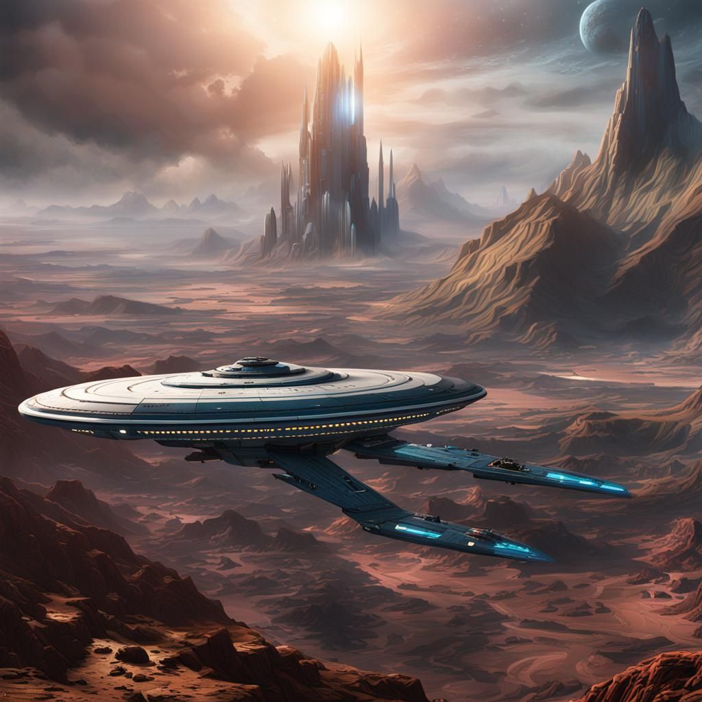 Spock on Vulcan: Detailed Matte Painting