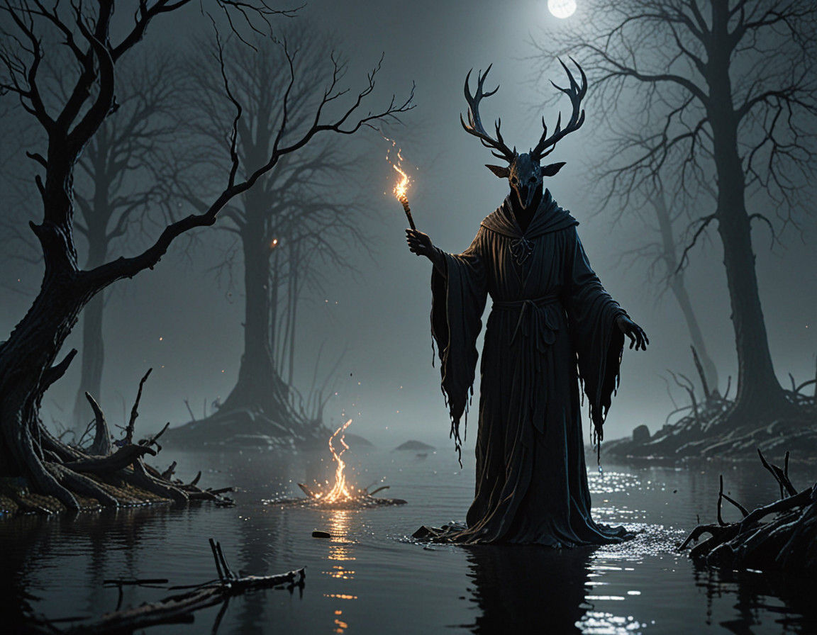 Enchanted Magic Moment in the Dark Forest