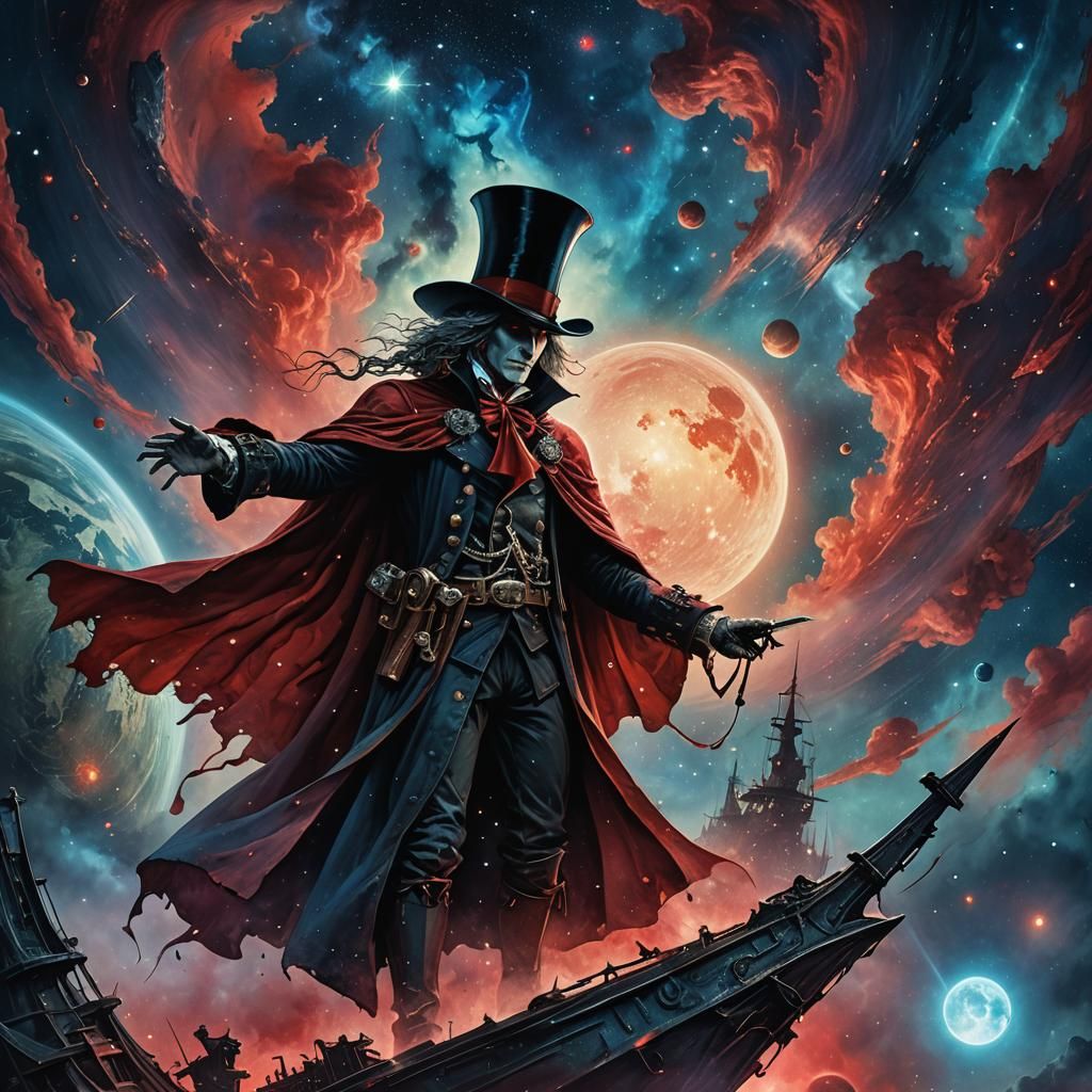 Flying Dutchman in Space: Eerie Astral Art