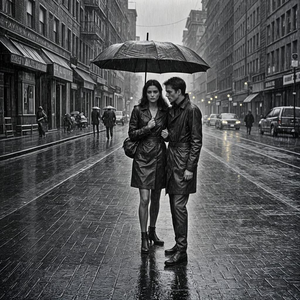 Intimate Moment in Rain, Lindbergh Style