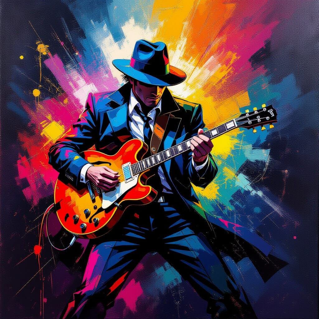 Abstract Rock Robber in Dynamic Heist Scene