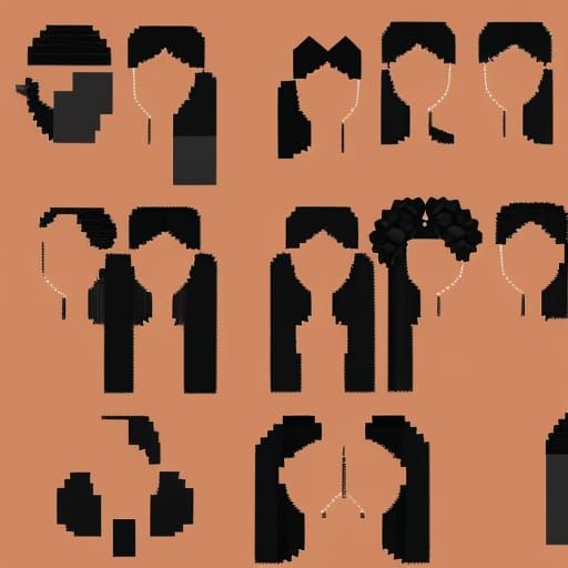 Pixel Art: Diverse Hairstyles for Black Women
