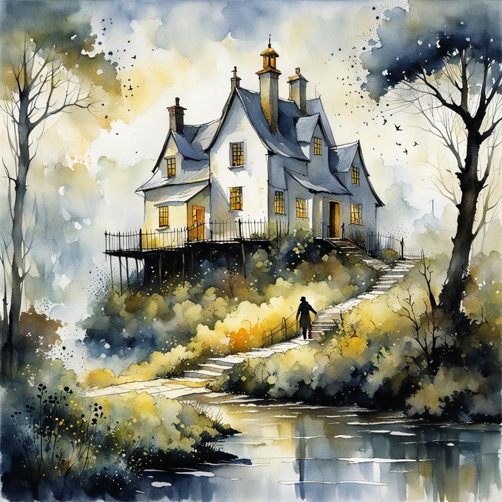 Enchanting Storybook Illustration in Watercolor Style