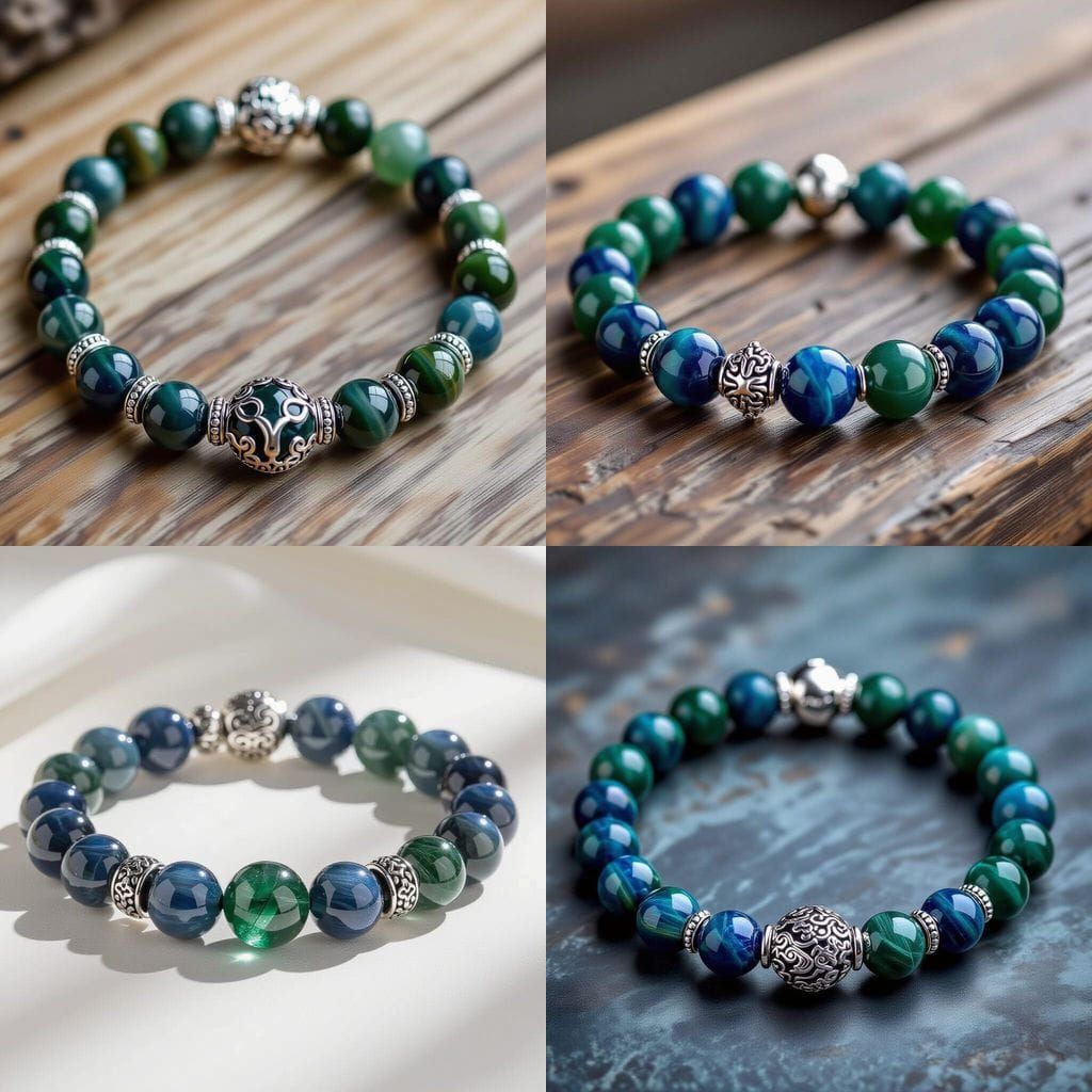 Aries Zodiac Crystal Healing Bracelet for Men