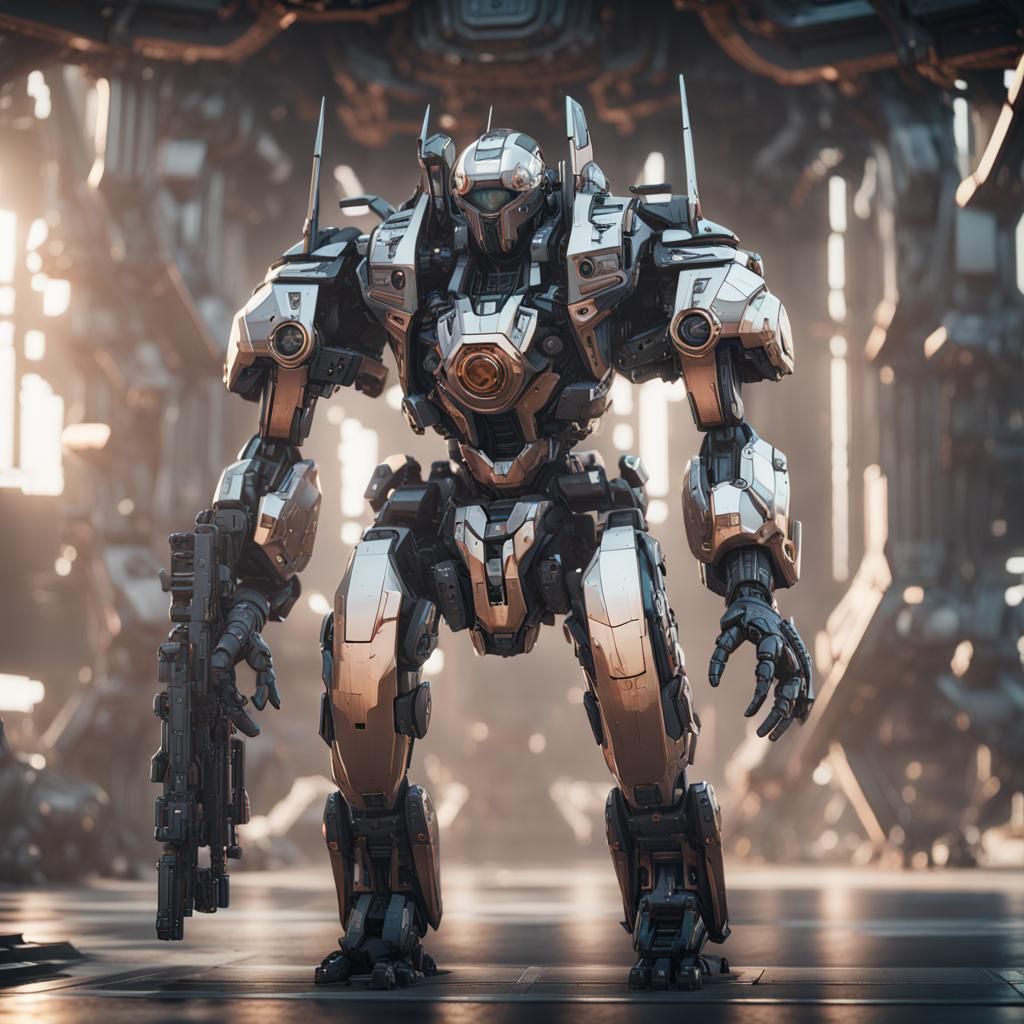 Futuristic Sci-Fi Mech Cleric in High Definition