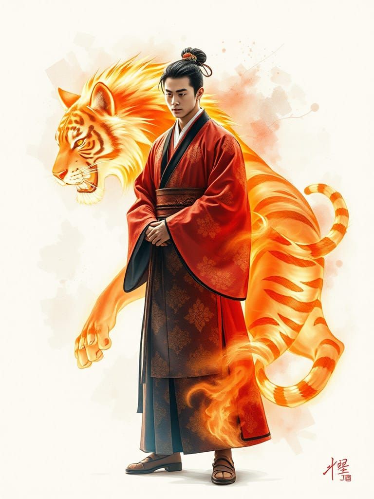 Korean Man Transforms into Fiery Werewolf Tiger in Majestic....