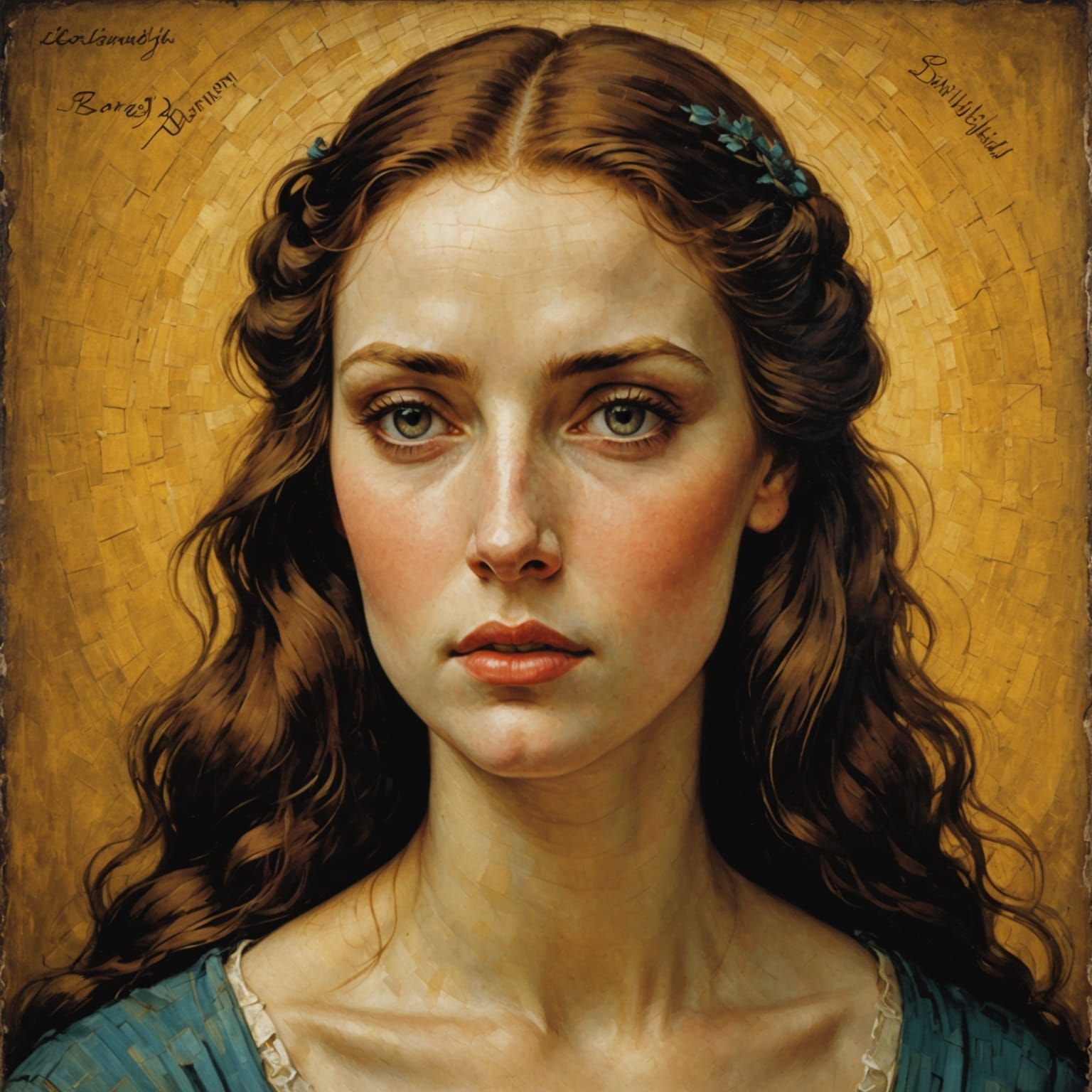 Baroque Woman in Contemplative Repose, in Oil Painting Style