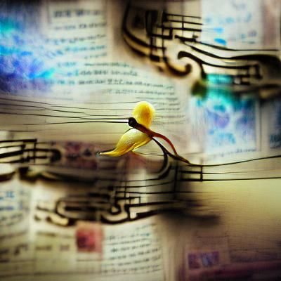 Music Notes Emerge from the Page