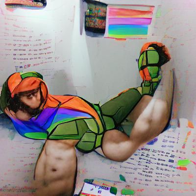 Colorful and Gay David Statue