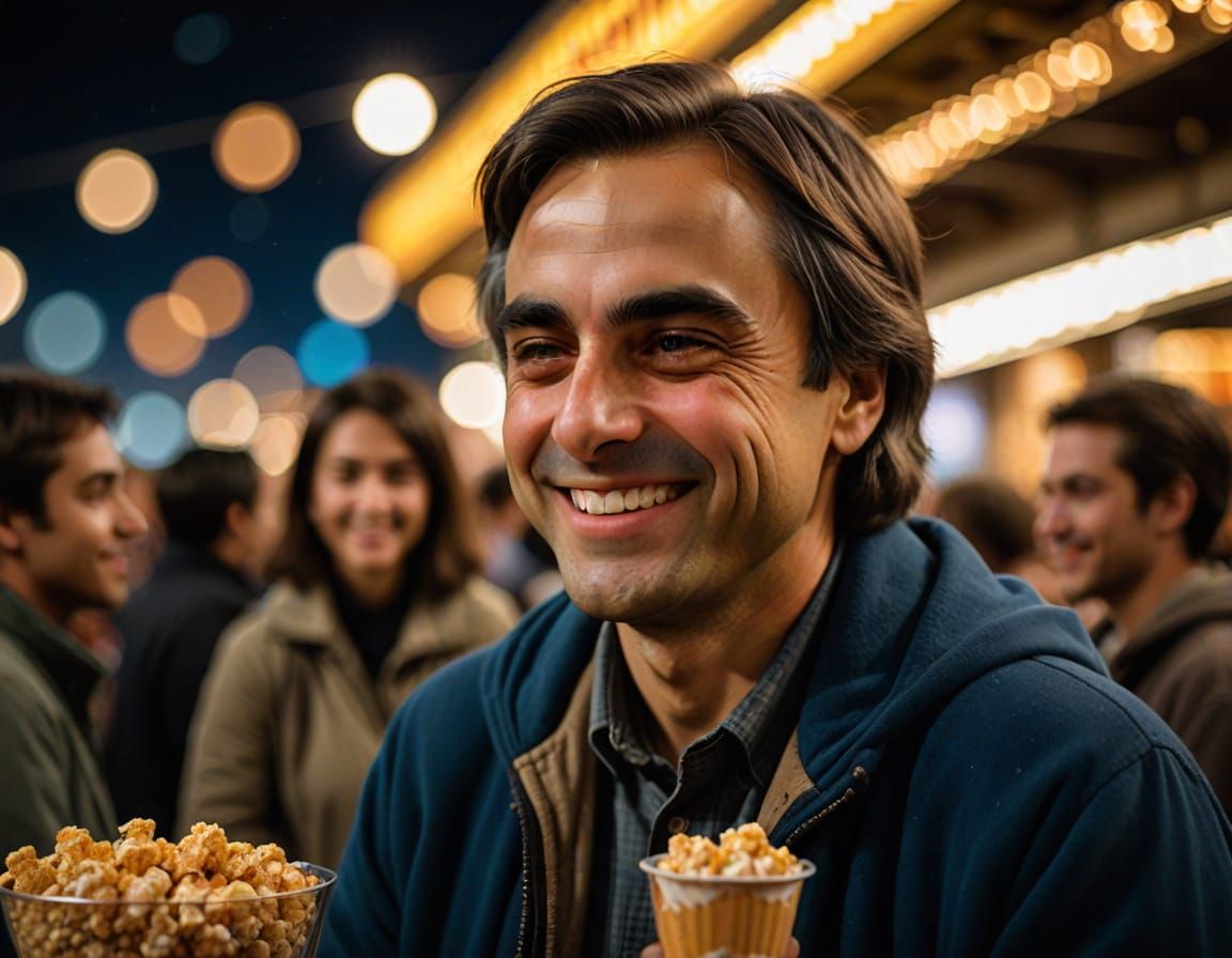Carl Sagan Portrait Eating Popcorn, Professional Photography