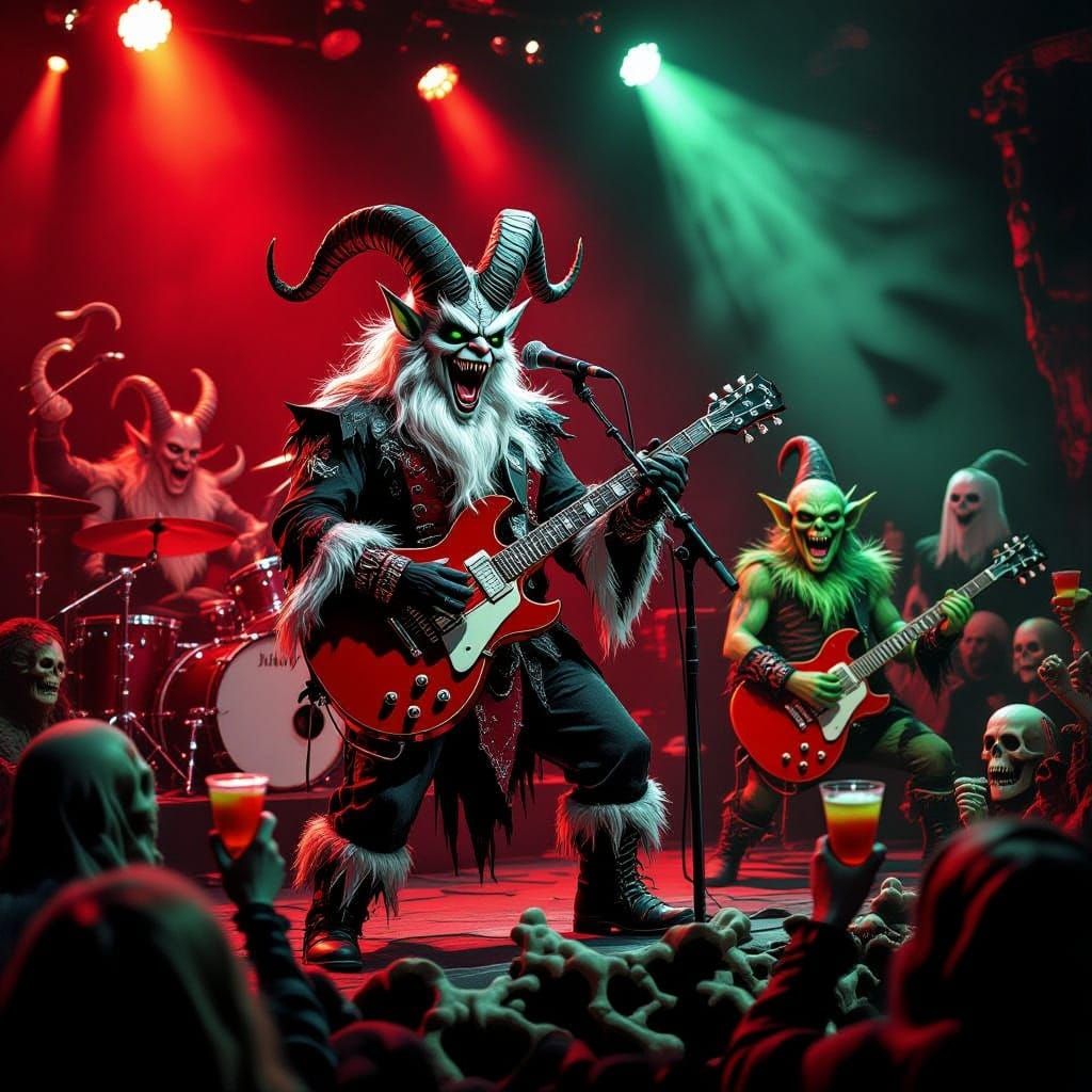 Krampus Sings Punk Rock Christmas on Bone Stage