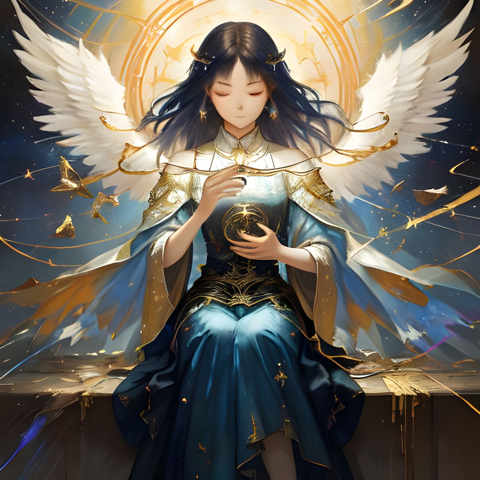 Exiled Angel: Romanticism Meets Vaporwave in Gothic Art