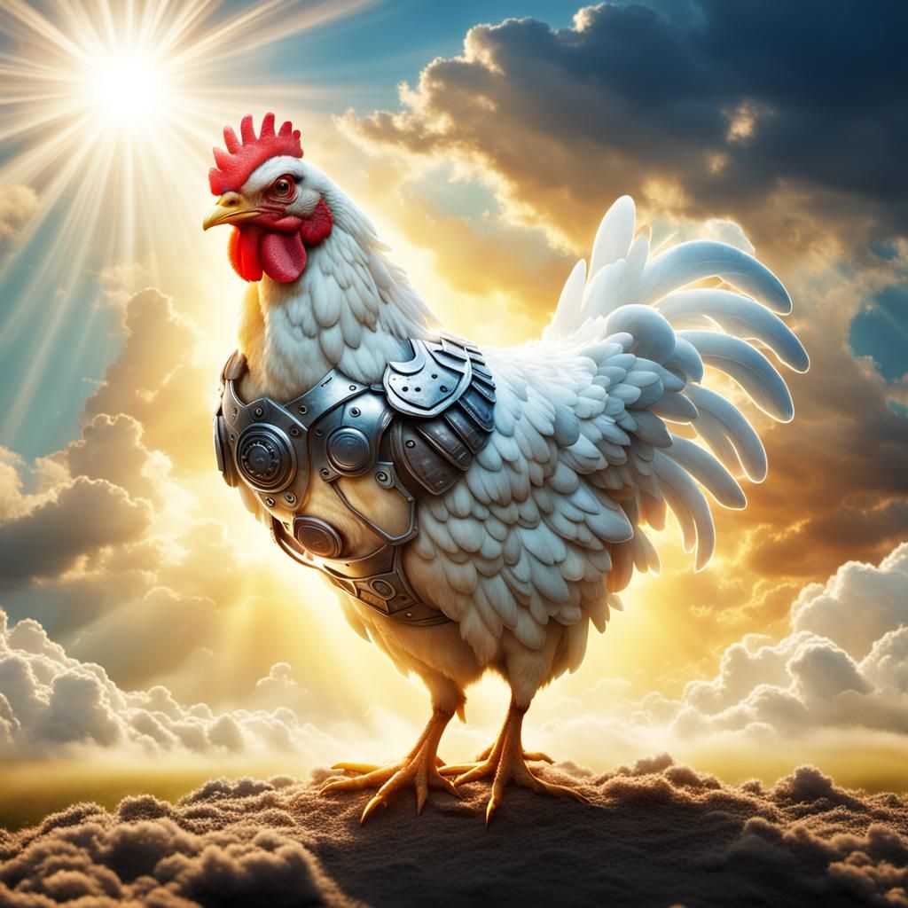 Cyborg Chicken in Divine Sunshine