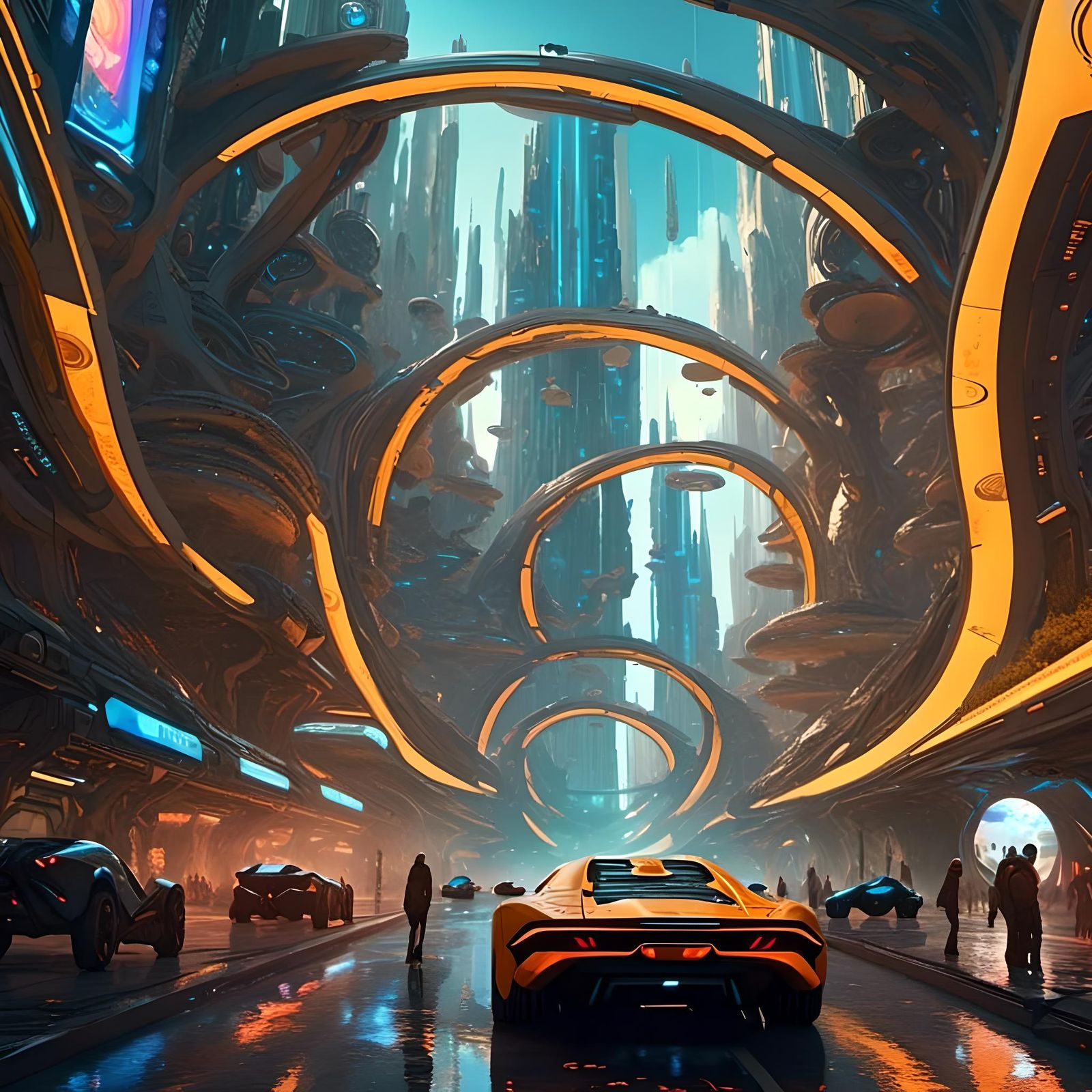 <lora:Celestial Palette:1.0> The year 2049, space oddessy, b...