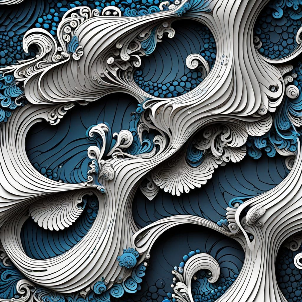 Abstract Fractal Art with 3D Shading