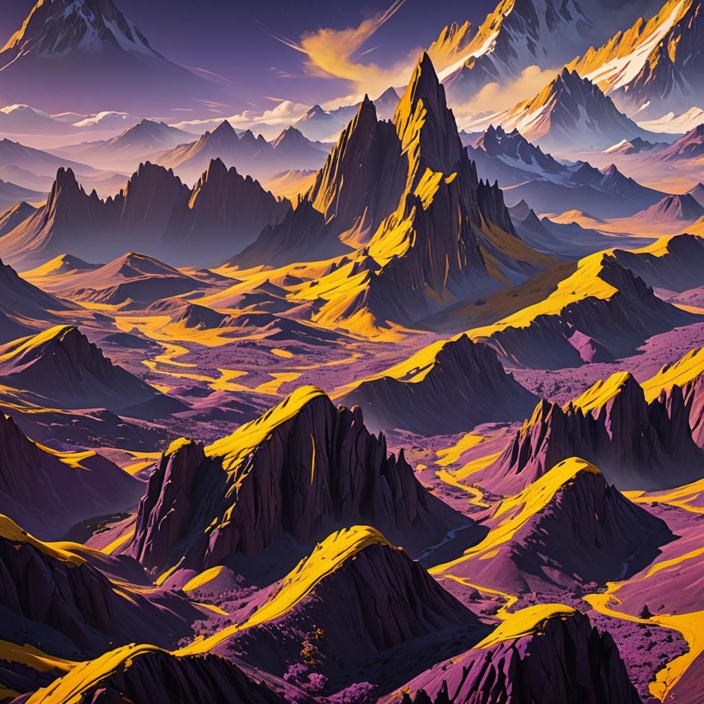 Johnny Bravo as Jedi in Purple Mountain Landscape