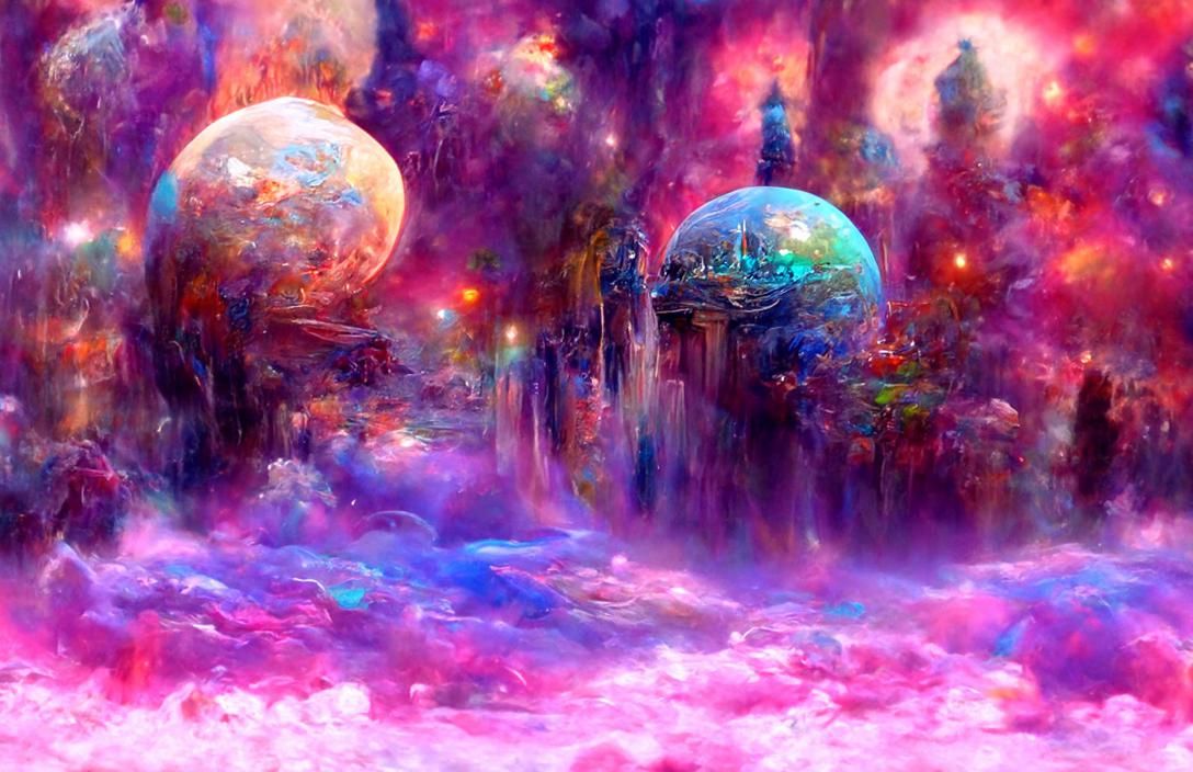 Cosmic Portal to Another Dimension in Anime Style