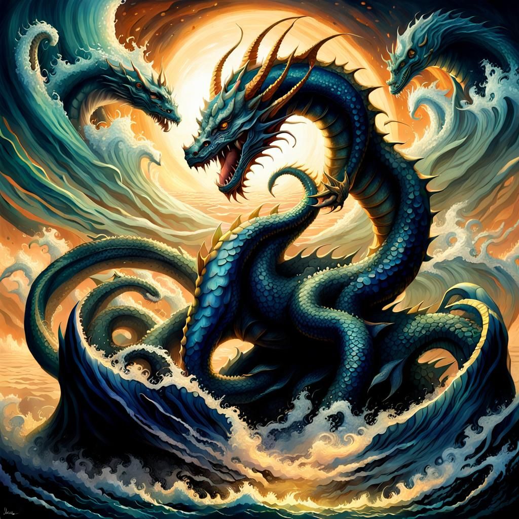 Majestic Nine-Headed Whark: Dragon of the Deep