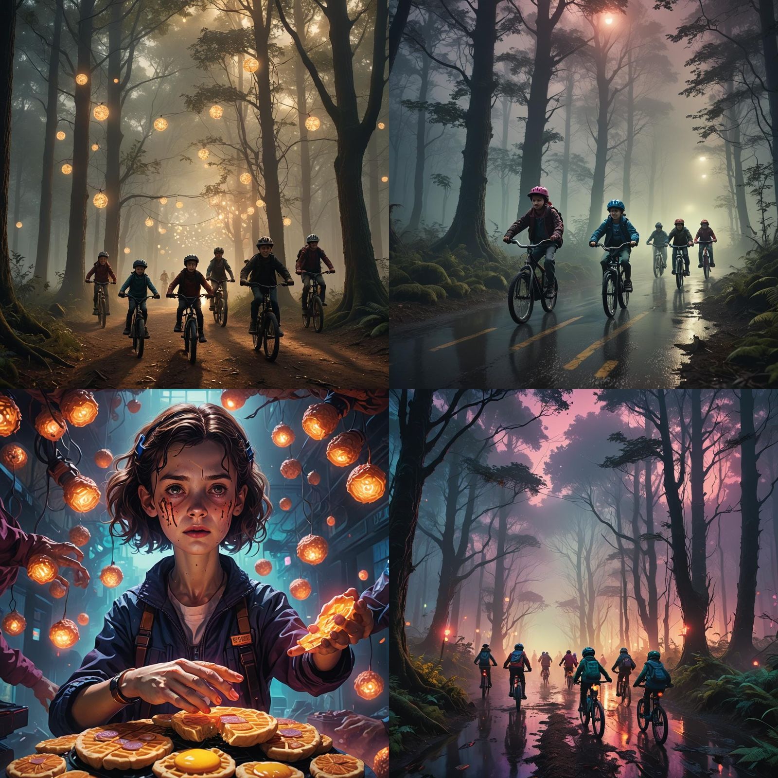 Stranger Things Matte Painting in Deep Color