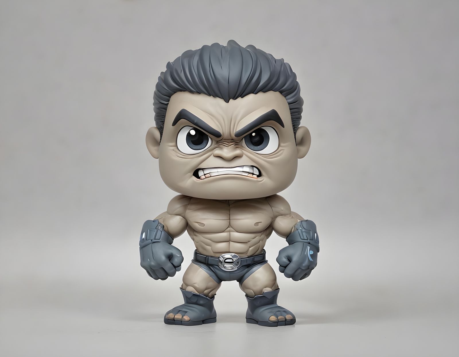 Chibi Grey Hulk in Marvel Joe Fixit Style