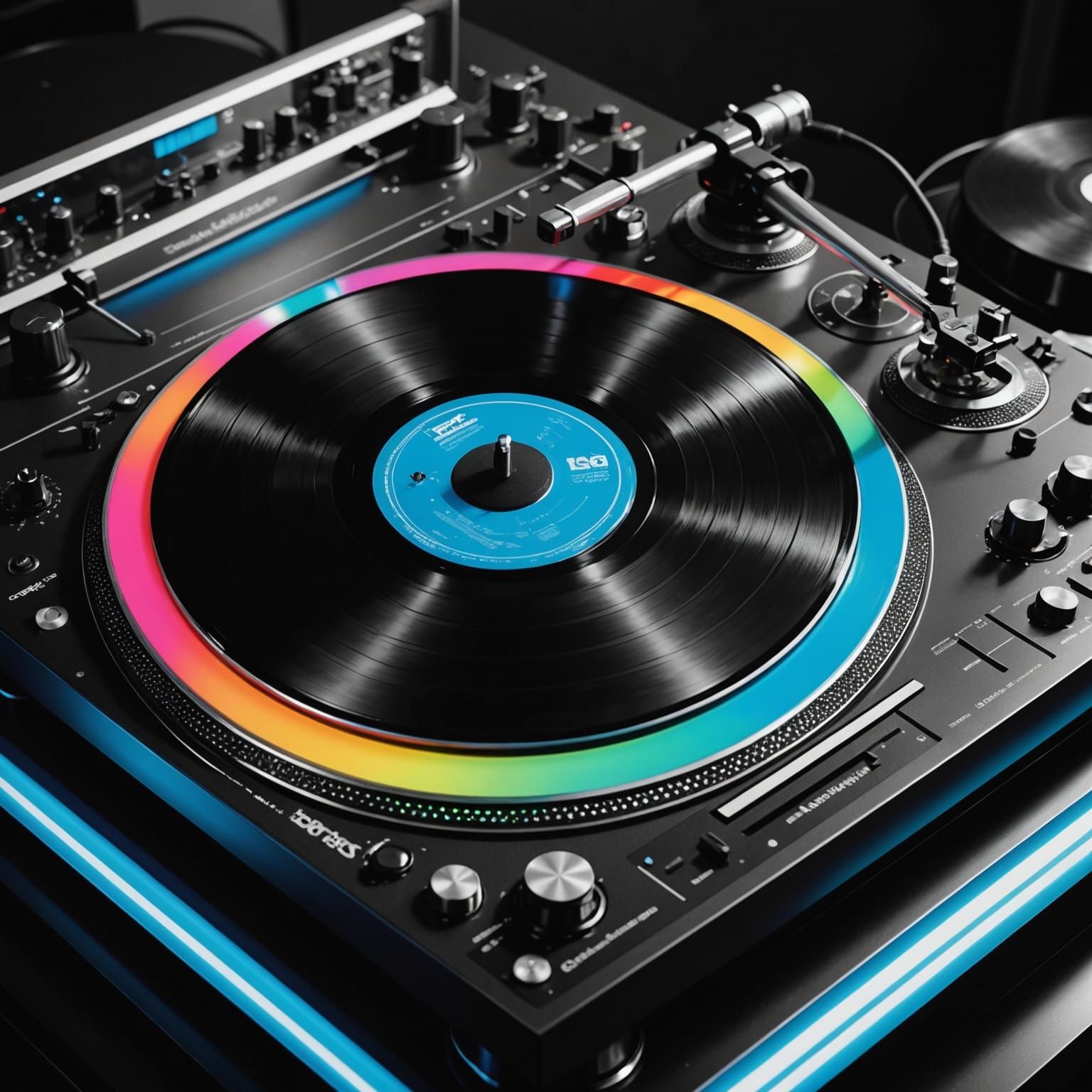 Psychedelic Vinyl Records on Technics Turntables