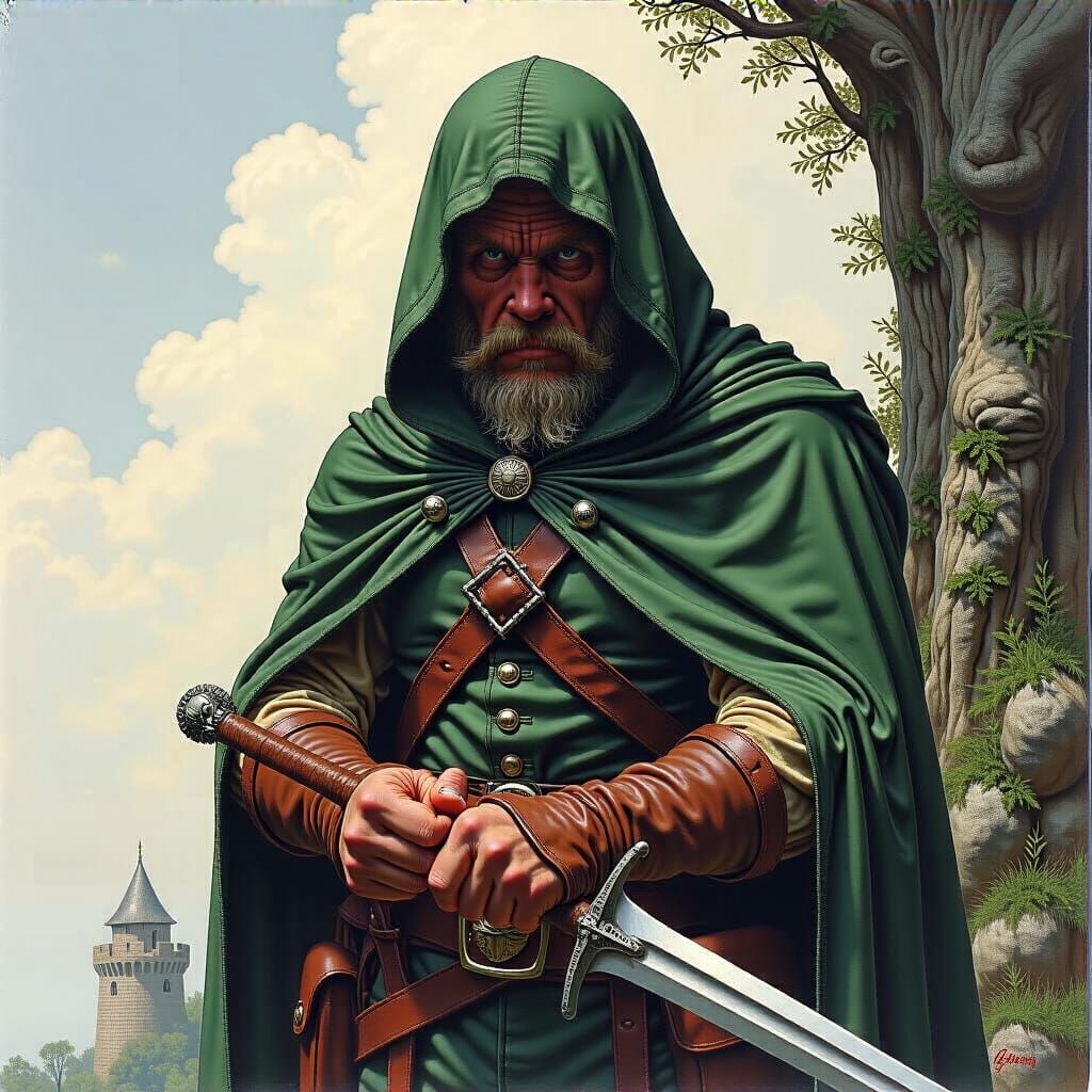 Dark Fantasy Warrior in Grimdark Style