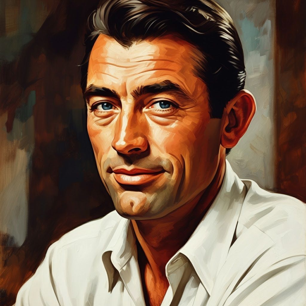 Smiling Man Portrait in Impressionistic Oil Style