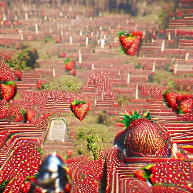 Lush Strawberry Field in Vivid Color