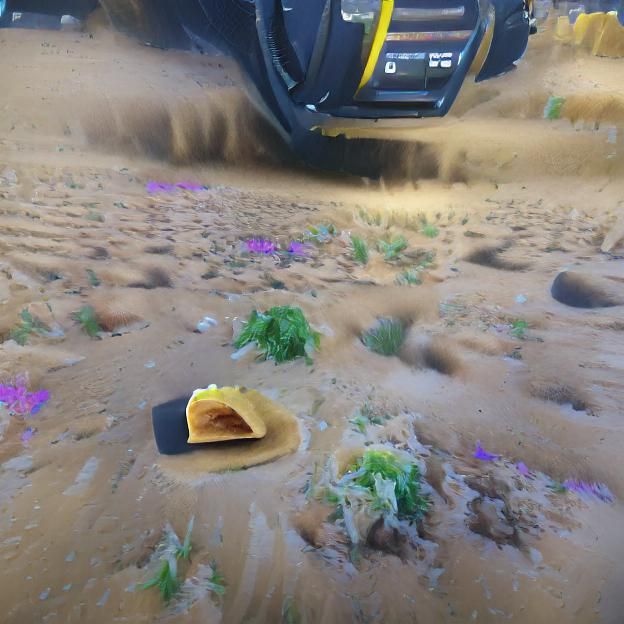 Taco Mishap: 3D Render of Dropped Taco