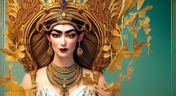 Lady Palutena: Hyperrealistic Portrait of a Goddess