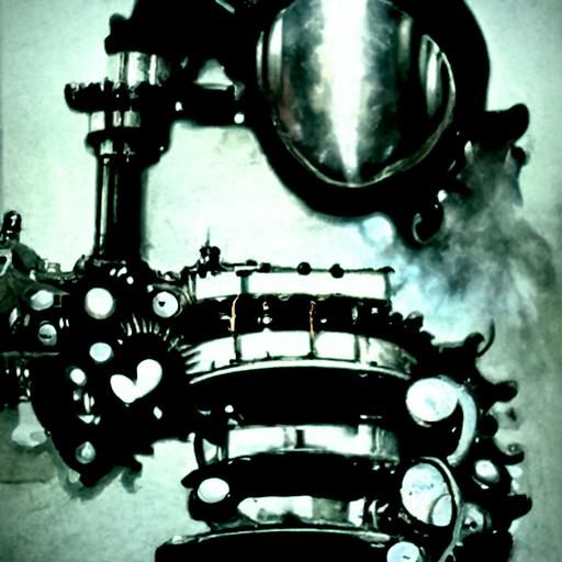 Steampunk Engine Powers Beating Machine Heart