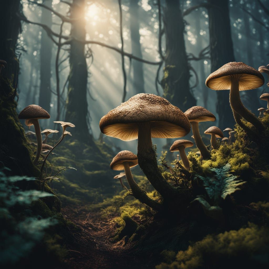 Surreal Forest Whispers in Cinematic Fantasy