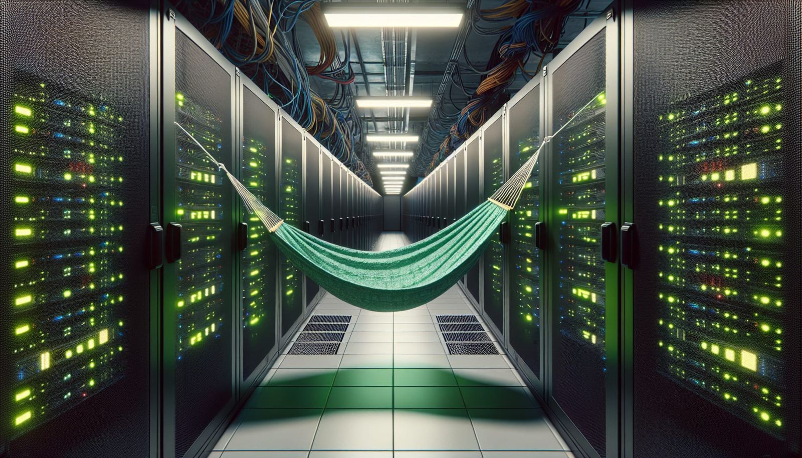 Hammock Relaxation in a Server Room