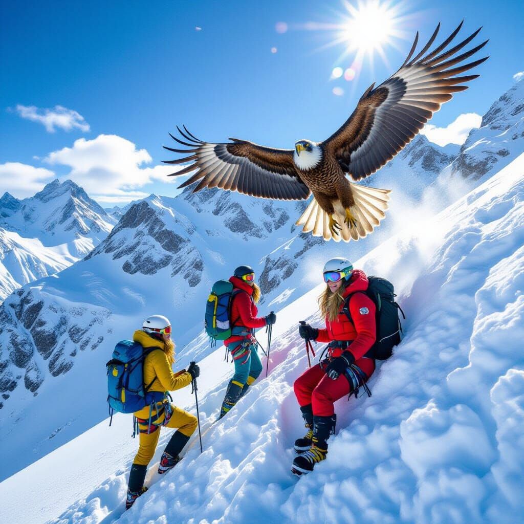 Psychedelic Mountain Rescue by Hawk Woman Hybrid