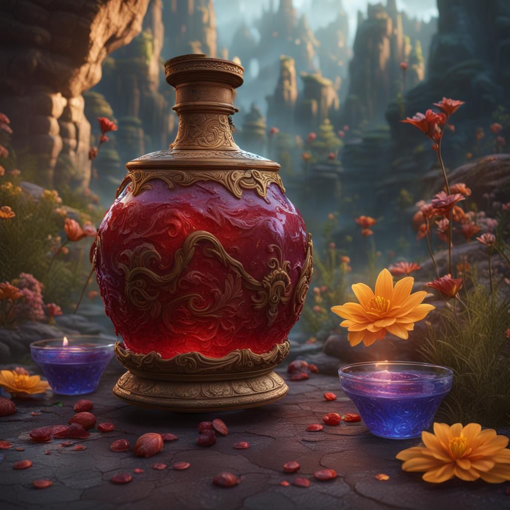 Honeyduke Amortentia Potion in Detailed Matte Painting