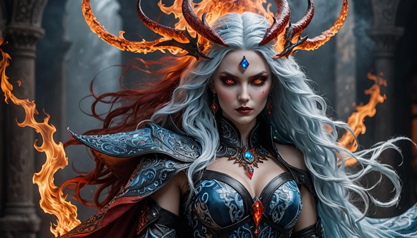 The fire and ice sorceress